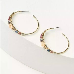 Loft jeweled hoop earring